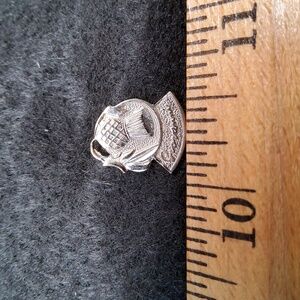 Signed Giovanni Silver-tone Thistle Charm